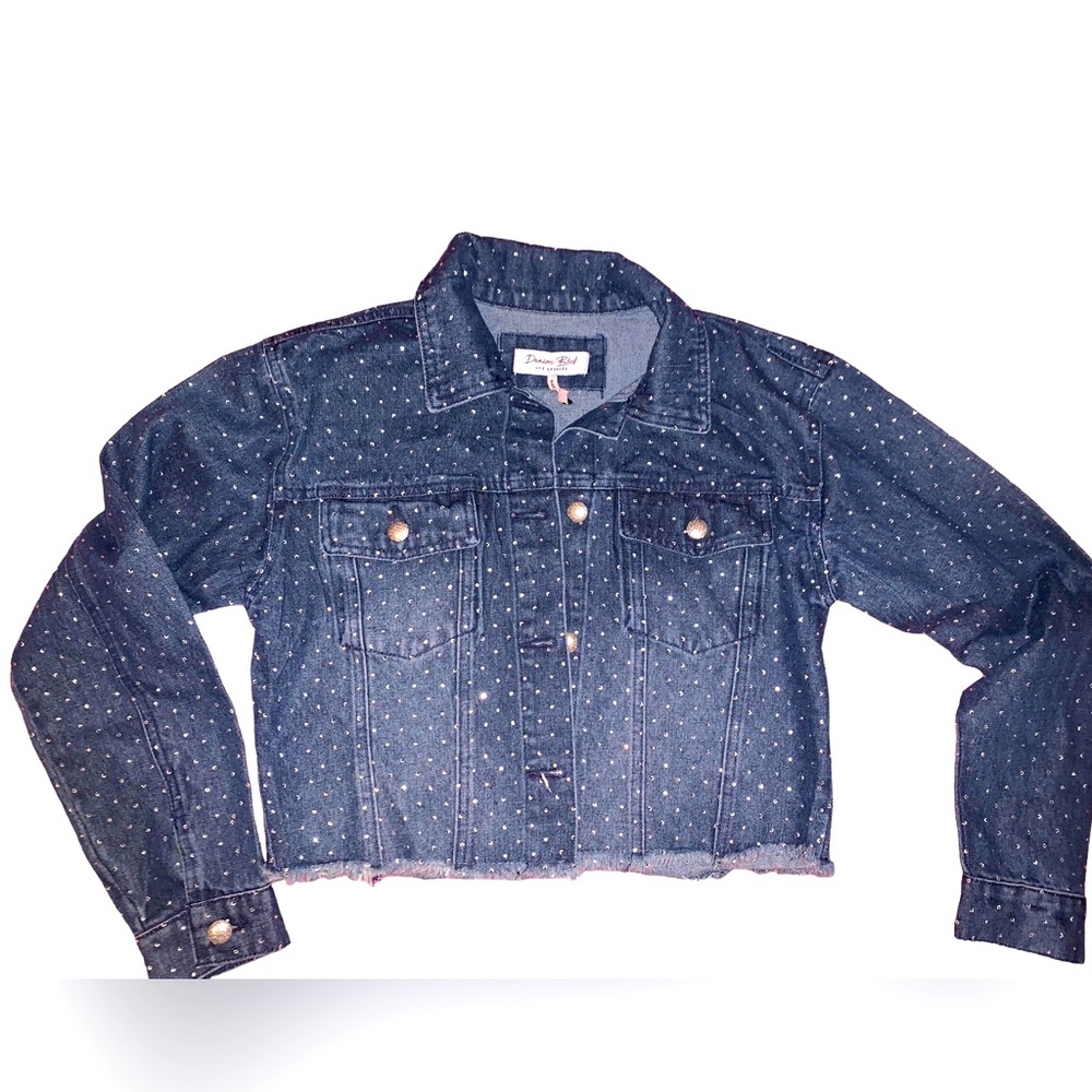 Rhinestone Covered Sparkle Denim CROP Jacket**GLAM
